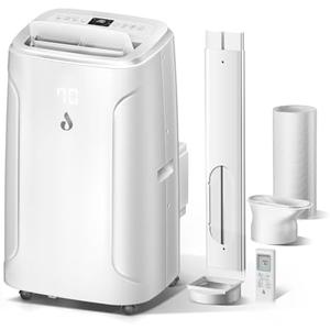 12,000 BTU Portable Air Conditioners Cools up to 550 Sq.Ft 4-in-1 Poratble Ac Units for Room with Cooling Dehumidifier Fan Sleep Mode 24h Timer Remote Control and Window Installation Kit Included