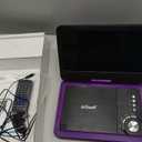 ieGeek Portable DVD Player 12.5", with 10.5" HD Swivel Screen, Car Travel DVD Players 5 Hrs Rechargeable Battery, Region-Free Video Player for Kids Elderly, Remote Control, Sync TV, USB&SD, Purple