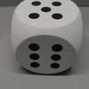 Shappy 6 Inches Foam Dice Fun Filled Large Educational Toy Kawaii Giant Dice Decorative Eva Foam Jumbo Cube Big Square Building Blocks for Game Nights Learning Sessions(White,2 Pcs)