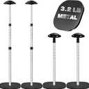 Boat Cover Support Poles with 3.2 LB Metal Base, Adjustable Pontoon Cover Support, Heavy Duty Boat Cover Poles for Pontoon, Aluminum Cover Support System with EVA Protective Foam,4 Pack