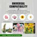 Mverse Giant Flower Stand Base and Stem, Weighted Iron Base, Flexible Pole, 3 Bendable Aluminum Pipes and Pins for DIY Paper Flowers, Wedding Arch, Party Backdrop
