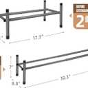STORAGE MANIAC Expandable Shoe Rack, 4 Pairs Stackable Small Shoe Rack, Metal Adjustable Shoes Organizer for Closet, Entryway, Hallway, Garage, Front Door, Shoes Shelves, Black 1 Tier