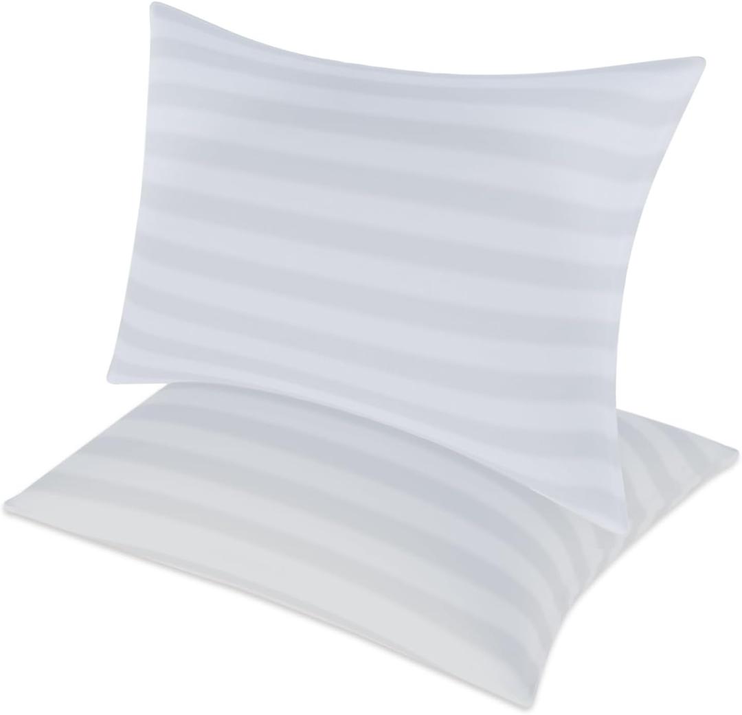 Down Alternative Pillow Set of 2 Premium Soft Hypoallergenic Pillows for Back, Side, and Stomach Sleepers Queen, White