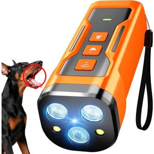 Dog Bark Deterrent Devices, 3X Ultrasonic Anti Barking Device for Dogs, 6 Modes Stop Neighbors Dog Barks No More Bark Control | 33 FT Range Indoors Outdoors with Flashlight, Safe & Humane Behavior Correct Training Device Compatible with Dog Fence