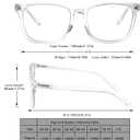 SIGVAN Progressive Multifocal Computer Glasses Women Men Blue Light Blocking Reading Glasses Spring Hinge Readers (2 Transparent, 2.75)