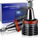 H8 LED Angel Eyes Halo Bulb Light Compatible For BMW E60 E61 E63 E64 E70 E90 E92 E70 E71 E82 E87 E89 1 3 5 Series X5/6 Z4/7 6000K Xenon Lamp 120W White