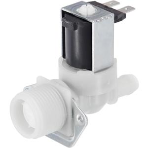MECCANIXITY Water Inlet Valve Ice Maker Water Inlet Solenoid Valve for General Refrigerators 80mm Creamy White