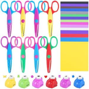 2 Pack Craft Scissors Decorative Edge, Cardstock Paper for DIY Art