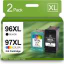 SHUPAN 96/97 Ink Cartridge Combo Pack Remanufactured Ink Cartridge Replacement for HP 96 97 for HP Deskjet 5940 6940 6840 Officejet 7210 7310 Photosmart 2610 2710 Printer (1 Black 1 Tri-Color)