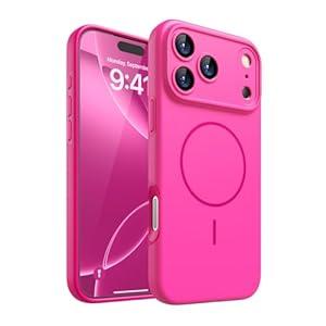 Magnetic for iPhone 17 Pro Max Case, [Matte Solid Color] [Full Camera Protection] Protective Case for iPhone 17 Pro Max - Deep Green