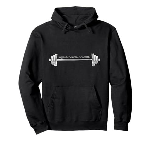 Strength Training Barbell Weightlifting Retro Gym Pullover Hoodie S