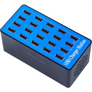 USB Charging Station,100W 20-Port Multi-Device Charger with Intelligent Safety Features, Charging Station for Multiple Devices: Phone, Watch, Pad, Speakers, Headphones, PS Compact for Home, Office, Travel