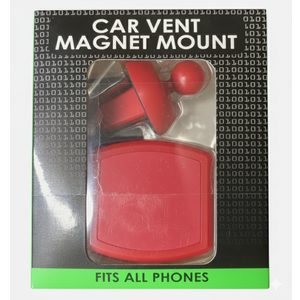 Car Vent Magnet Mount Fits All Phones Red Pack 3