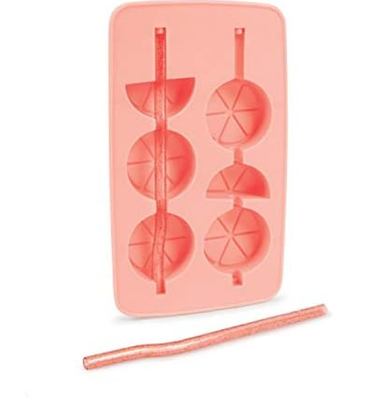 Orbit Innovations Fruit Shape Ice Straw, Pink, Pack Of 3