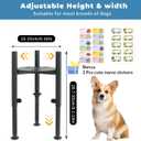 Elevated Dog Bowl Stand, 4 Height Adjustable Raised Dog Bowls Stand Wide 6-10in, Dogs Food Water Feeder Metal Pet Feeding Holder for Medium Large Breeds