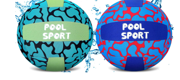 Wettarn 2 Pcs Swimming Pool Water Volleyball Soft Neoprene Beach Pool Waterproof Volleyball Indoor Outdoor for Pool Game, 7.9 Inch Diameter, 2 Colors