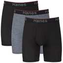 Hanes Total Support Pouch Men's Boxer Briefs Pack, Anti-Chafing, Moisture-Wicking Underwear, Odor Control (Reg or Long Leg), L