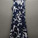 Naggoo Sundresses for Women Summer Casual Faux Wrap V Neck Floral Short Tank Dress with Pockets S