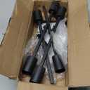 6-Light Semi Flush Mount Ceiling Light Fixture, Modern Black Sputnik Chandelier Lighting, Farmhouse E26 Stock Ceiling Lamp Kitchen Bedroom Living Room Entryway, Bulbs Not Included (1 Count (Pack of 1))