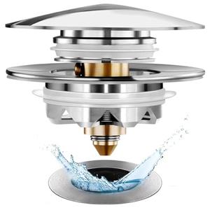 Anlige Universal Tub Stopper Bathtub Drain, Pop Up BathTub Drain Plug and Cover, Replaces Bath Tub Lift and Turn, Tip-Toe and Trip Lever, Easy to Install and Clean, All Brass Plating Process