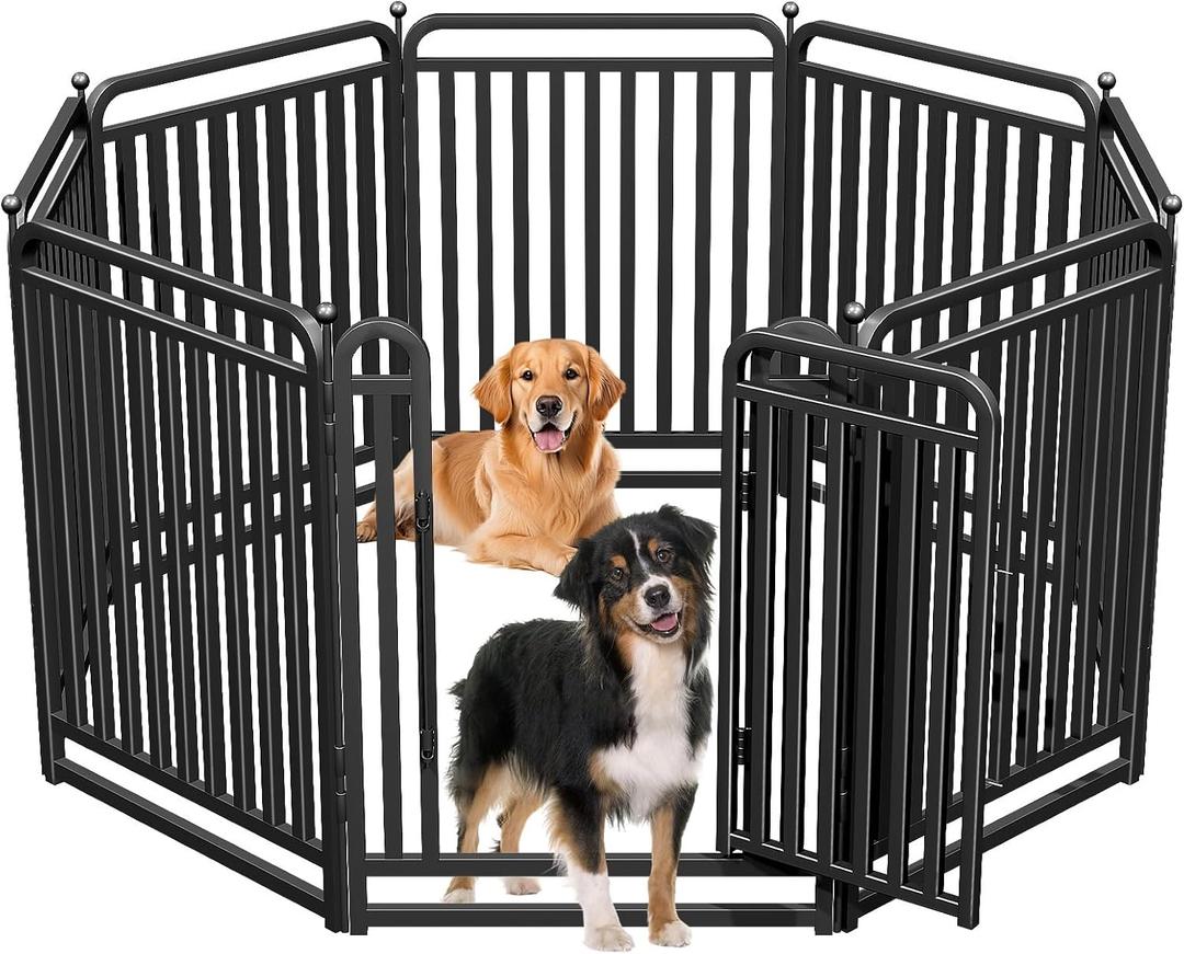 Heavy Duty Tube Dog Playpens,Dog playpen Outdoor for Large Dogs,Puppy Play Pen for Indoors,40" H 8 Panels