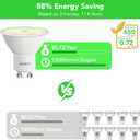 BUBO GU10 LED Bulb 6W Equivalent 50W, 2700K Soft White 650 Lumens, Non-Dimmable GU10 Bulb Replacement for Track Lighting, MR16 LED Bulb for Kitchen, Range Hood, Living Room, Bedroom, 10 Pack