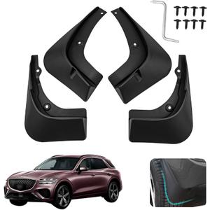 Custom Fit for Mud Flaps Genesis GV70 2021-2023 2024 2025(Not Fit Electrified GV70) Mud Splash Guard Front and Rear 4-PC Set