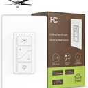 2-in-1 Smart Dual Wall Switch- Independent Fan Speed Control and Light Dimmer Compatible with Alexa, Google Assistant and Smartlife, Single Pole, Neutral Wire Needed, 2.4GHz Wi-Fi