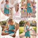Custoneei Toddler Girls' Sleeveless Tank Dress, Turquoise, 5T (Blue)