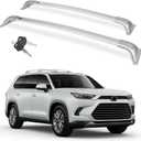 Heavy Duty Roof Rack Crossbar Compatible for Toyota Grand Highlander (Not fit LE/LE Hybrid) 2024up All Grades.Max 260lb Loading Capacity with Metal Lockable Anti -Theft Locking Mechanism