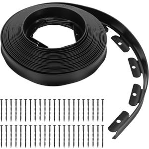 1.5" x 46 Ft No Dig Landscape Edging,Garden Edging Border with 42 Stakes, Lawn Edging for Landscaping,Flower Beds, Lawns and Patios