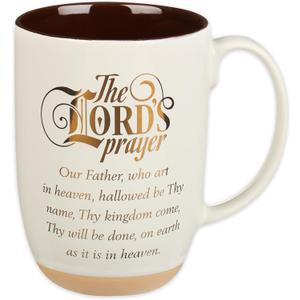 Christian Art Gifts White Clay Base Ceramic Coffee Mug  15 oz. Lead and Cadmium-free Inspirational Scripture Coffee and Tea Mug for Men and Women with Bible Verse: The Lord's Prayer Matthew 6:9-13