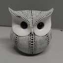 Owl Decor Statue Sculpture for Home, Office, Bookshelf,TV Stand Decoration Resin Animal Sculpture Minimalist Style Crafts Gift for Friend or Family, Animal Lovers (White)