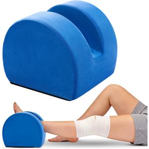 Knee Replacement Pillow, Ergonomic Foot Elevation Pillow for Leg Support, High-Density Foam Cushion for Hip/Knee/Ankle Ease Pressure, Ankle Support Leg Cushion to Promote Relaxation on Couch / Bed Use