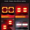 4 PIN Wireless Trailer Lights, Adjustable Magnetic LED Trailer Lights with Reflectors, [5 Modes] Magnetic Lights for Trailer, Rechargeable(Type C) Tow Tail Lights Kit for Trucks, RVs, Campers