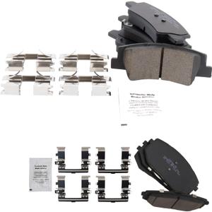 TRQ Front and Rear Brake Pad Set Ceramic Hardware Compatible with 2022-2023 Hyundai Tucson 2023 Kia Sportage TRQ Front and Rear Brake Pad Set Ceramic Hardware Compatible with 2022-2023 Hyundai Tucson 2023 Kia Sportage