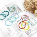 60pcs Crystal Beaded Bracelet Bulk for Women Colorful Beaded Bracelet Boho Multi Layer Stacking Bracelets Stretchy Strand Shiny Crystal Bead Bracelets