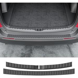powoq 2PCS Rear Bumper Protector Compatible with 2019-2025 Toyota RAV4 Trunk Sill Cover Protector Replacement for 2019-2025 Toyota RAV4 Accessories