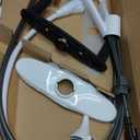 Delta Faucet Collins Single-Handle Kitchen Faucet with Side Sprayer, White Kitchen Sink Faucet, Kitchen Faucet 3 Hole, White 440-WH-DST