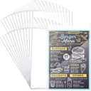 24 Pcs 11" x 17" Menu Cover, Rigid Print Protectors Double-Sided Clear Vinyl Menu Holder Heavy Duty Paper Sleeves Hard Plastic Poster Protector Sleeve for Page Sheet Photographs Document (24)