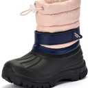 Azooken Kid's Snow Boots Winter Waterproof Slip Resistant Cold Weather Shoes(Little Kid/Big Kid) (Pink)