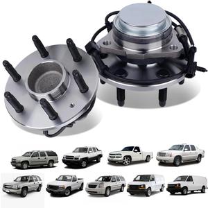 2PCS Front Wheel Hub Assembly and Wheel Bearing FIT 19992013 Silverado 1500 Sierra Tahoe Yukon Suburban 1500 2WD Only, 6-Lug 3-Bolt Flange Replace OE# 515053 SP550305