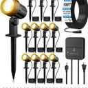 ZZXX All-in-One Low Voltage Landscape Lighting Kit, 12-Pack LED Landscape Lights with Transformer 100FT Wire and Connectors, 2700K Waterproof Landscape Spot Lights for Garden Yard House Tree