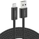 Belkin USB A to USB C Cable, 9.9ft, 15W - Type C Charger, iPhone Charger Cord, Soft, Braided, Flexible for iPhone 17 & 16, Galaxy S25, Pixel 10, iPad Pro, Airpods Pro, Switch & More - Black