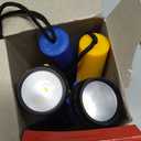 Eveready LED Flashlight Bright Reliable Flashlights for General Purpose, Great for Camping, Car, Emergency Storm Power Outage Handheld Flashlight (Batteries Included) (4 Pack, Yellow / Blue)