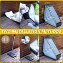 ROSHWEY Solar Step Lights for Outside, 12 Pack Solar Stair Lights Outdoor Waterproof, Triangle Deck Step Lights Solar Powered, Outdoor Decor Lighting for Front Porch, Backyard, Patio, Warm White