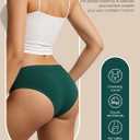 Womens Underwear Cotton Panties Soft Low Waist Hispter Breathable Stretch Ladies Bikini Underwear 6 Pack (Beige, M)