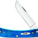 Case XX WR Pocket Knife Sod Buster Jr, Stainless Steel Blades, Length Closed: 3 5/8 Inches, Made in USA (Blue, Small)