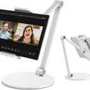 iPad Stand for Desk, Surface Pro Holder, Multi-Angle Adjustable Tablet Stand Holder for 4.7''- 13'' Screen Microsoft Surface Series, iPad Series,Samsung Galaxy Tabs,Amazon Kindle Fire, Etc. (White)