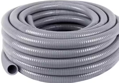 AISIMEE Liquid Tight Conduit 3/4inch 50FT,Flexible NonMetallic Liquid Tight Flex Electrical Conduit and Connector Kit with 5 Straight and 3 90Degree Conduit Connector Fittings
